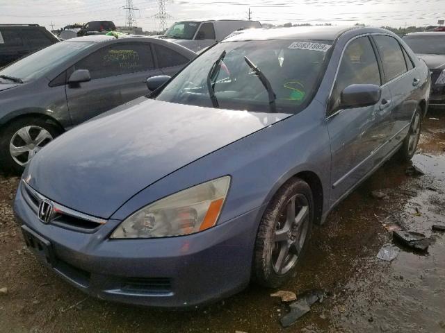 1HGCM56437A076925 - 2007 HONDA ACCORD LX BLUE photo 2