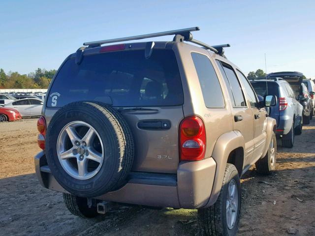 1J8GL58KX2W188687 - 2002 JEEP LIBERTY LI TAN photo 4