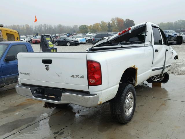 1D7KS28A87J593547 - 2007 DODGE RAM 2500 S WHITE photo 4