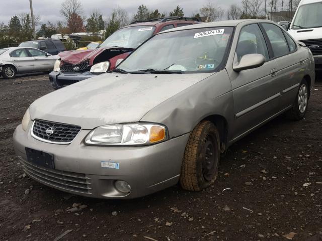 3N1CB51A12L556385 - 2002 NISSAN SENTRA GXE GOLD photo 2