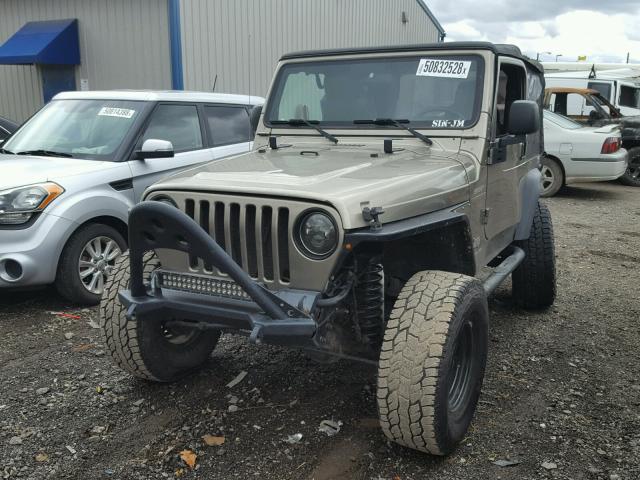 1J4FA49S74P737691 - 2004 JEEP WRANGLER / BROWN photo 2