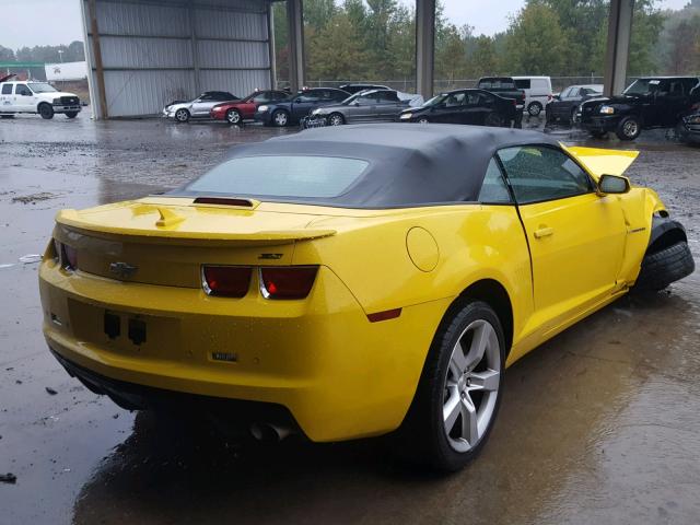 2G1FK3DJ5B9187570 - 2011 CHEVROLET CAMARO 2SS YELLOW photo 4