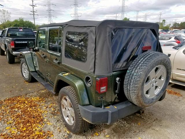1J4GA59107L178711 - 2007 JEEP WRANGLER S მწვანე ფოტო 3