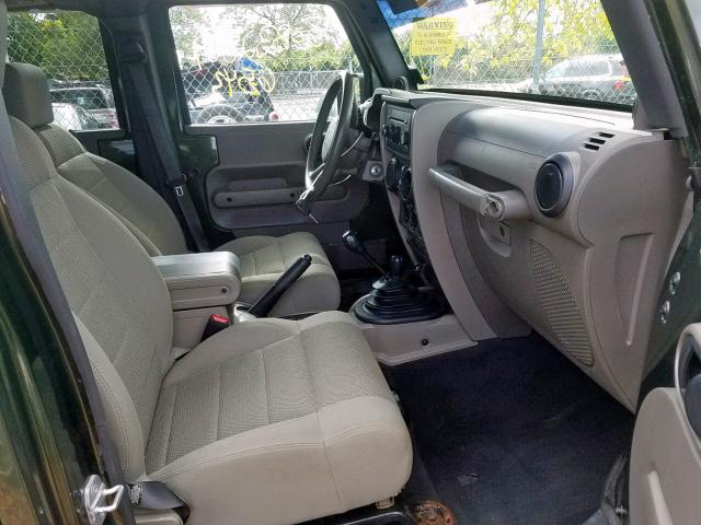 1J4GA59107L178711 - 2007 JEEP WRANGLER S მწვანე ფოტო 5