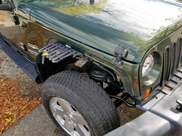 1J4GA59107L178711 - 2007 JEEP WRANGLER S მწვანე ფოტო 9