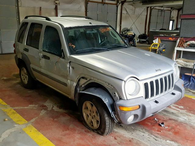 1J4GL48K34W284174 - 2004 JEEP LIBERTY SP SILVER photo 1