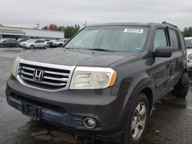 5FNYF4H73DB046617 - 2013 HONDA PILOT EXLN BROWN photo 2