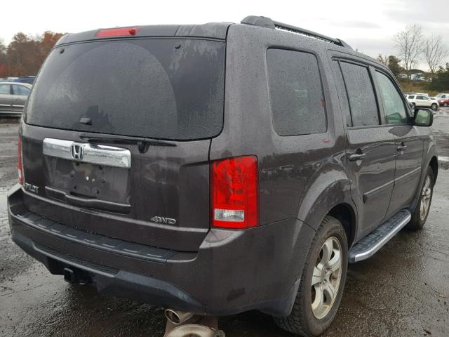 5FNYF4H73DB046617 - 2013 HONDA PILOT EXLN BROWN photo 4