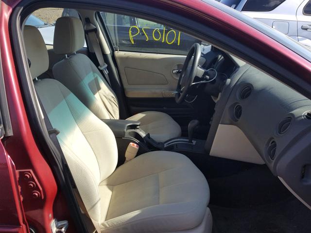 2G2WP522951242819 - 2005 PONTIAC GRAND PRIX RED photo 5