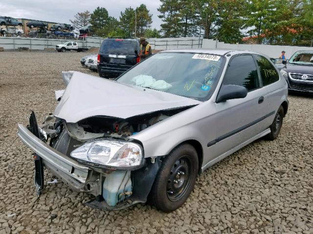 2HGEJ6346XH113771 - 1999 HONDA CIVIC DX SILVER photo 2