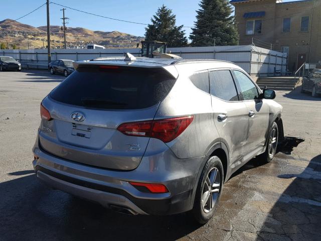 5XYZUDLB3HG390629 - 2017 HYUNDAI SANTA FE S GRAY photo 4