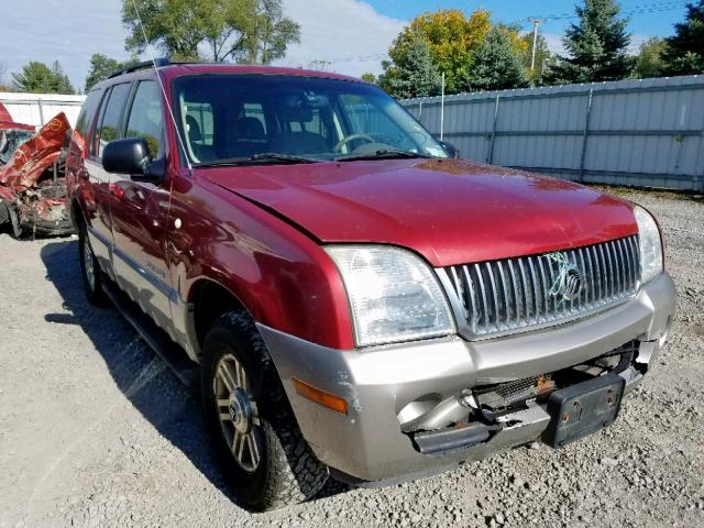 4M2ZU86E82ZJ23146 - 2002 MERCURY MOUNTAINEE RED photo 1