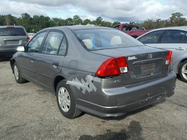 2HGES16335H627609 - 2005 HONDA CIVIC DX V GRAY photo 3