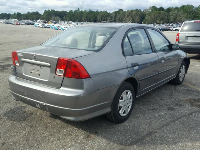 2HGES16335H627609 - 2005 HONDA CIVIC DX V GRAY photo 4