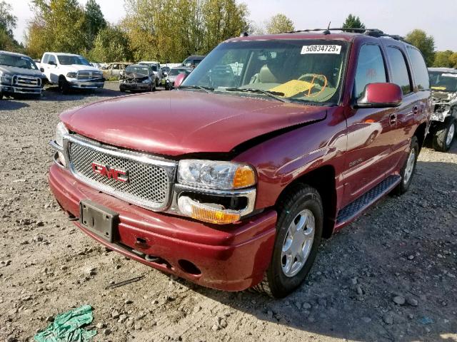 1GKEK63U15J121482 - 2005 GMC YUKON DENA MAROON photo 2