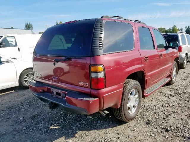 1GKEK63U15J121482 - 2005 GMC YUKON DENA MAROON photo 4