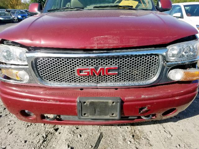 1GKEK63U15J121482 - 2005 GMC YUKON DENA MAROON photo 9