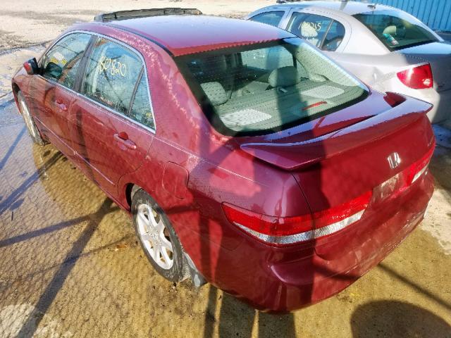 1HGCM66583A033867 - 2003 HONDA ACCORD RED photo 3