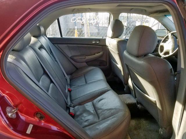 1HGCM66583A033867 - 2003 HONDA ACCORD RED photo 6