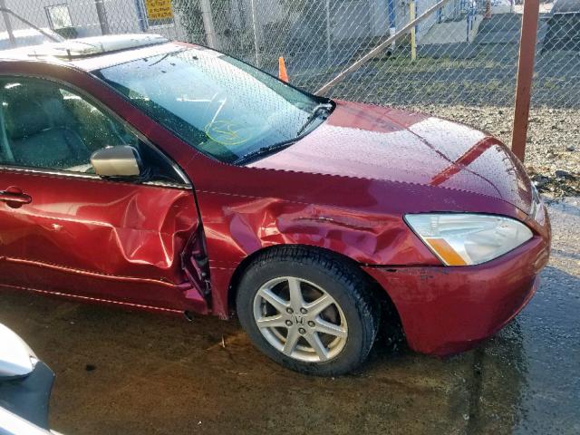 1HGCM66583A033867 - 2003 HONDA ACCORD RED photo 9