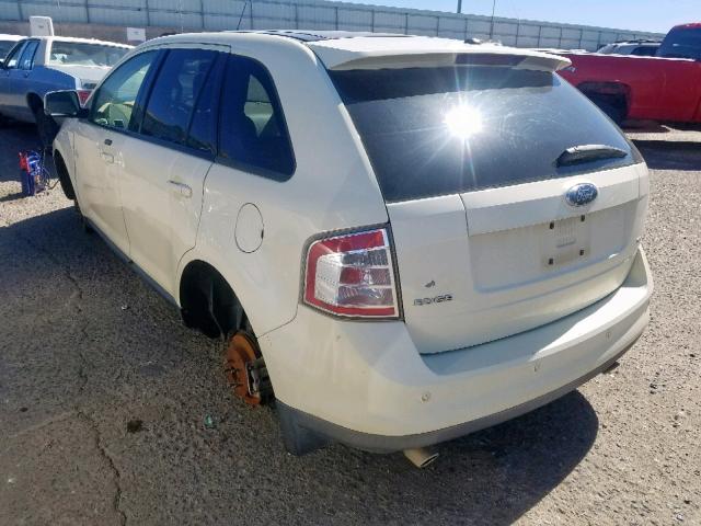 2FMDK39C47BA64542 - 2007 FORD EDGE SEL P WHITE photo 3