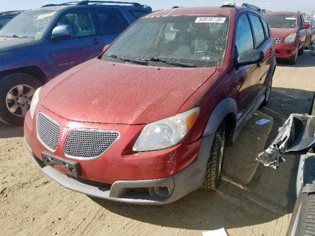 5Y2SL658X6Z450373 - 2006 PONTIAC VIBE RED photo 2