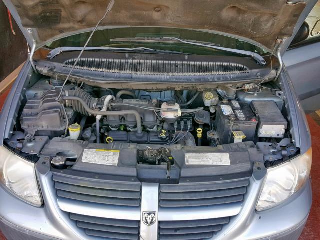 1D4GP25R55B378553 - 2005 DODGE CARAVAN SE BLUE photo 7