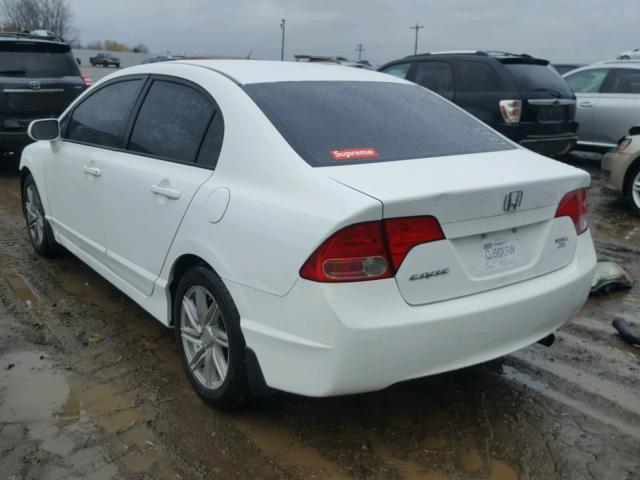 2HGFA16958H351109 - 2008 HONDA CIVIC EXL WHITE photo 3