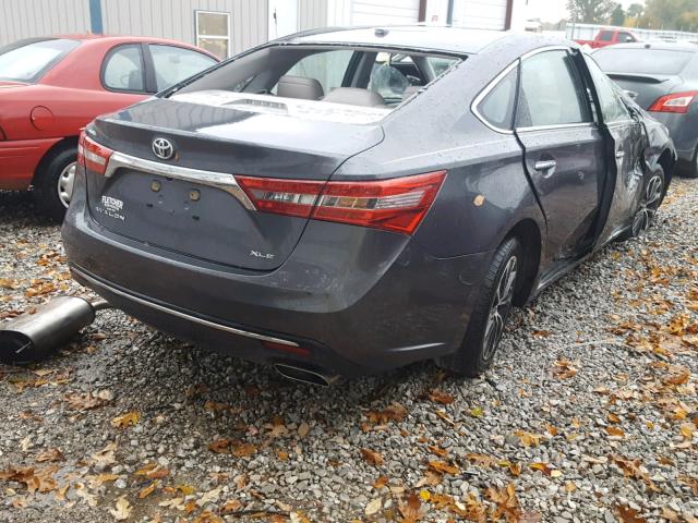 4T1BK1EB4JU274231 - 2018 TOYOTA AVALON XLE CHARCOAL photo 4