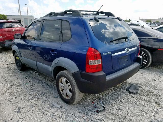 KM8JN12DX8U863139 - 2008 HYUNDAI TUCSON SE BLUE photo 3