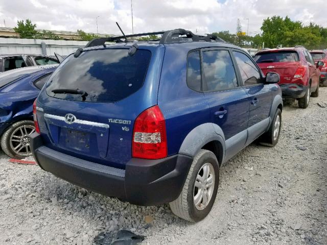 KM8JN12DX8U863139 - 2008 HYUNDAI TUCSON SE BLUE photo 4