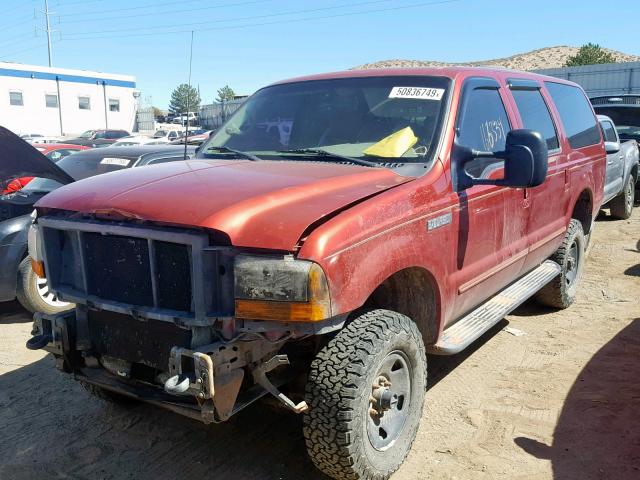 1FMNU41S8YEA46767 - 2000 FORD EXCURSION RED photo 2