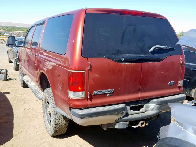 1FMNU41S8YEA46767 - 2000 FORD EXCURSION RED photo 3