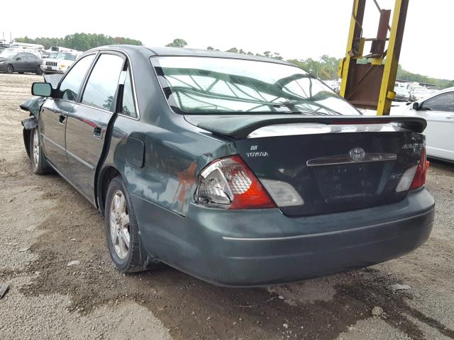 4T1BF28B21U133616 - 2001 TOYOTA AVALON XL GREEN photo 3