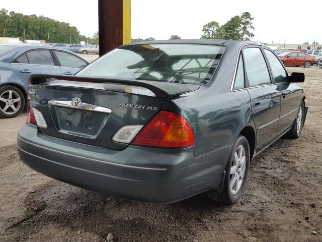 4T1BF28B21U133616 - 2001 TOYOTA AVALON XL GREEN photo 4