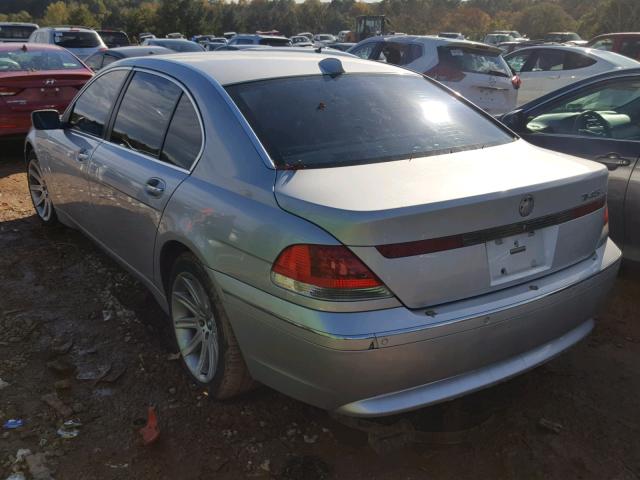 WBAGN63575DS57261 - 2005 BMW 745 LI GRAY photo 3