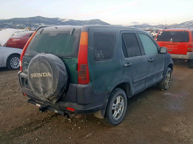 SHSRD78814U205969 - 2004 HONDA CR-V EX GREEN photo 4