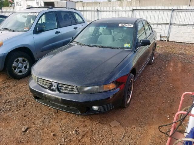 4A3AA46GX3E209828 - 2003 MITSUBISHI GALANT ES BLACK photo 2