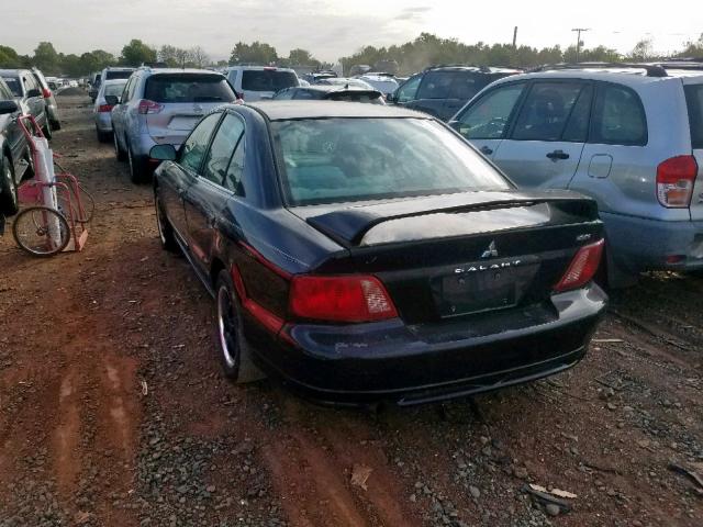 4A3AA46GX3E209828 - 2003 MITSUBISHI GALANT ES BLACK photo 3