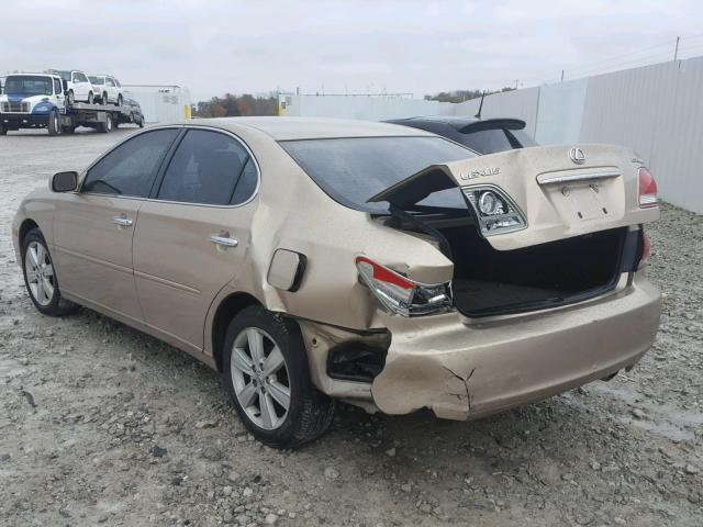 JTHBA30G655134928 - 2005 LEXUS ES 330 GOLD photo 3