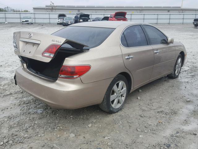 JTHBA30G655134928 - 2005 LEXUS ES 330 GOLD photo 4