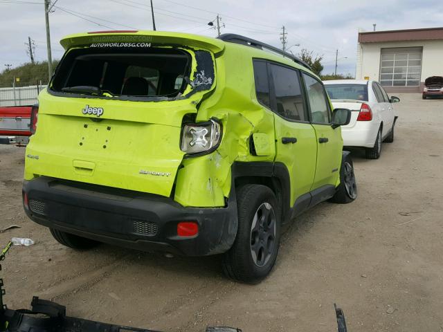 ZACCJBAB9JPH30202 - 2018 JEEP RENEGADE S GREEN photo 4