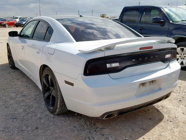 2C3CDXHG7EH363088 - 2014 DODGE CHARGER SX WHITE photo 3