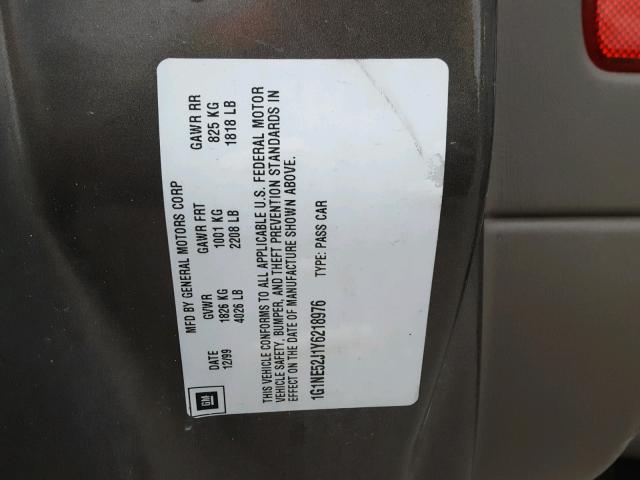 1G1NE52J1Y6218976 - 2000 CHEVROLET MALIBU LS BROWN photo 10