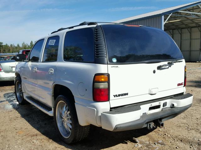 1GKEK63U64J136638 - 2004 GMC YUKON DENA WHITE photo 3