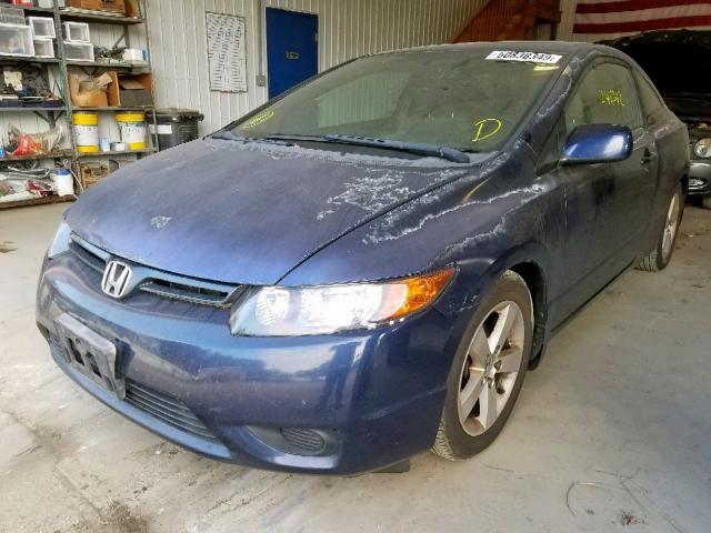 2HGFG12807H555942 - 2007 HONDA CIVIC EX BLUE photo 2