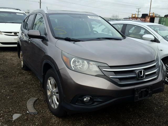 5J6RM4H7XCL057923 - 2012 HONDA CR-V EXL BROWN photo 1