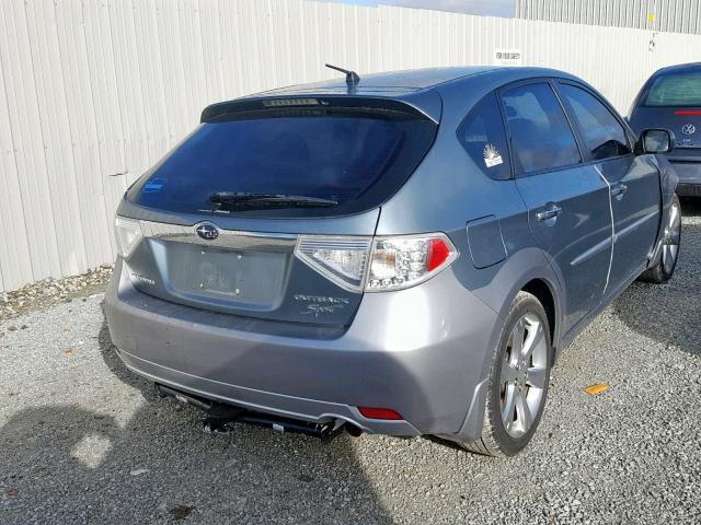 JF1GH63689H821426 - 2009 SUBARU IMPREZA OU GRAY photo 4