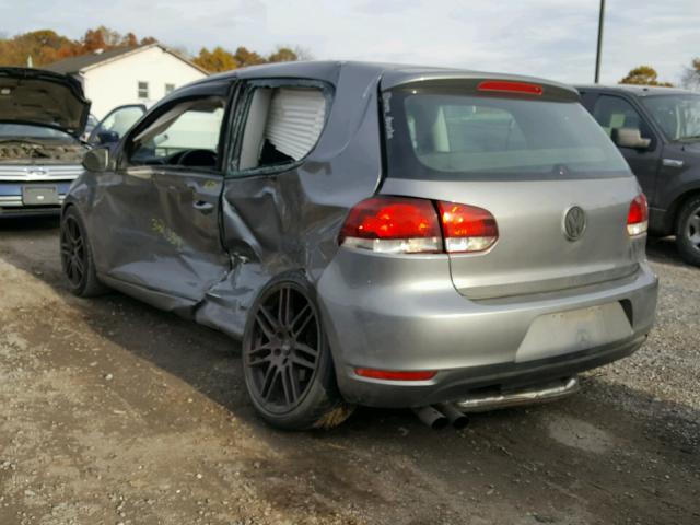 WVWAB7AJ4AW114452 - 2010 VOLKSWAGEN GOLF 灰色 照片 3