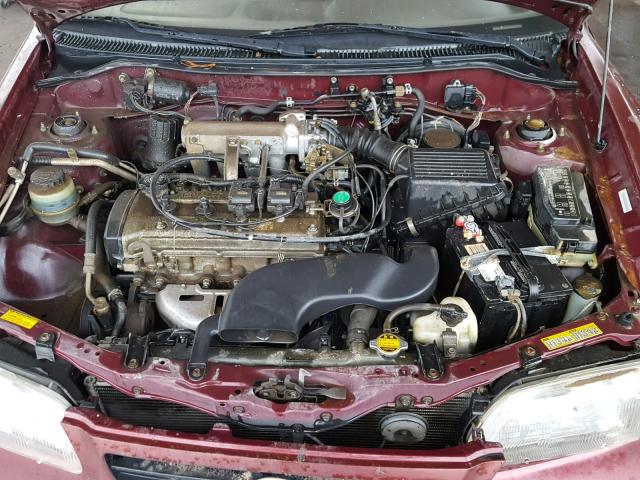 JT2EL56D6S0009267 - 1995 TOYOTA TERCEL DX MAROON photo 7